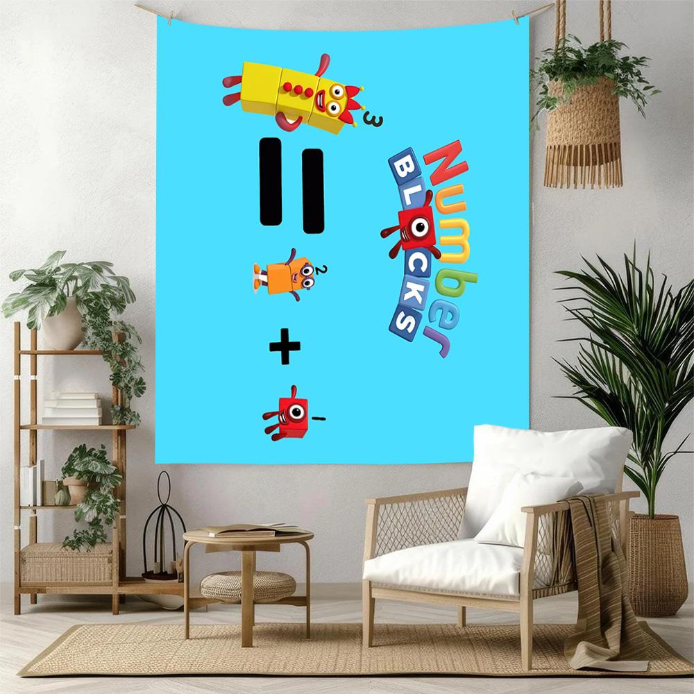 Numberblocks Wall Decor Tapestry Art For Pet Memorial Birthdaywedding Party Backdrop Family Gift