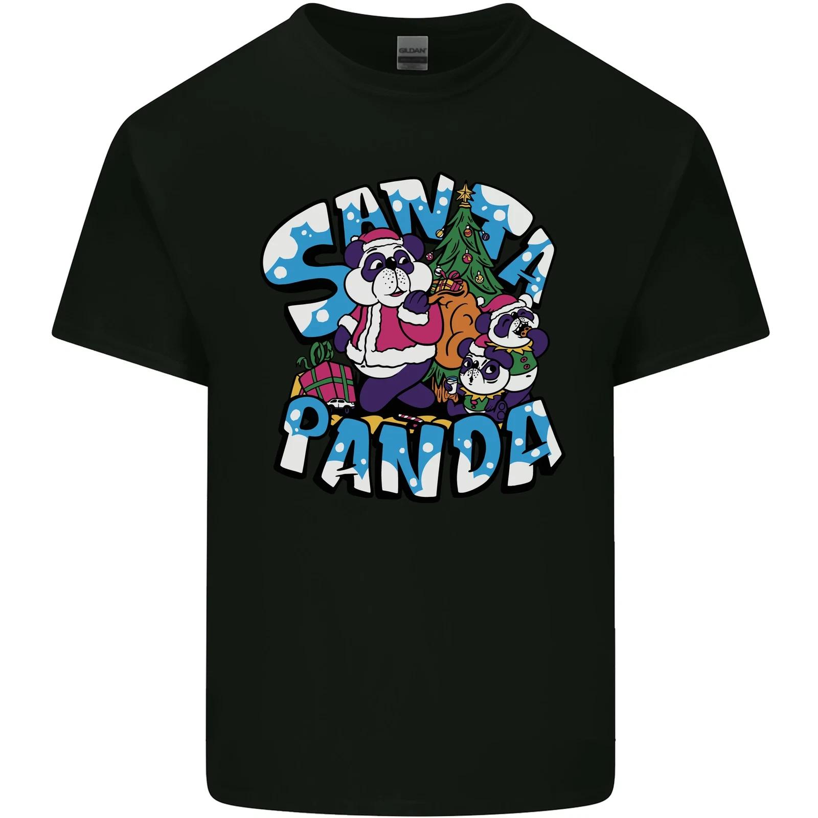 

Funny Christmas Santa Panda Kids T-Shirt Childrens S