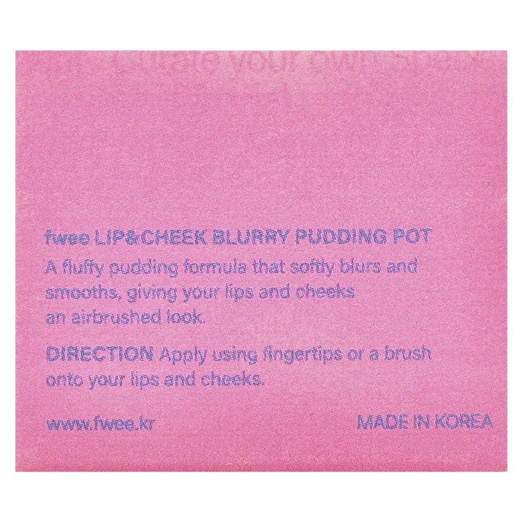 Lip & Cheek Blurry Pudding Pot, Pk01 Baby, 5G(0.17Oz)