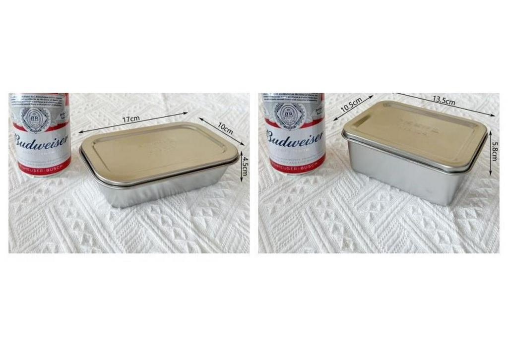 304 Stainless Steel Food Sample Box with Lid for Schools and Restaurants - Quick Fresh Keeping