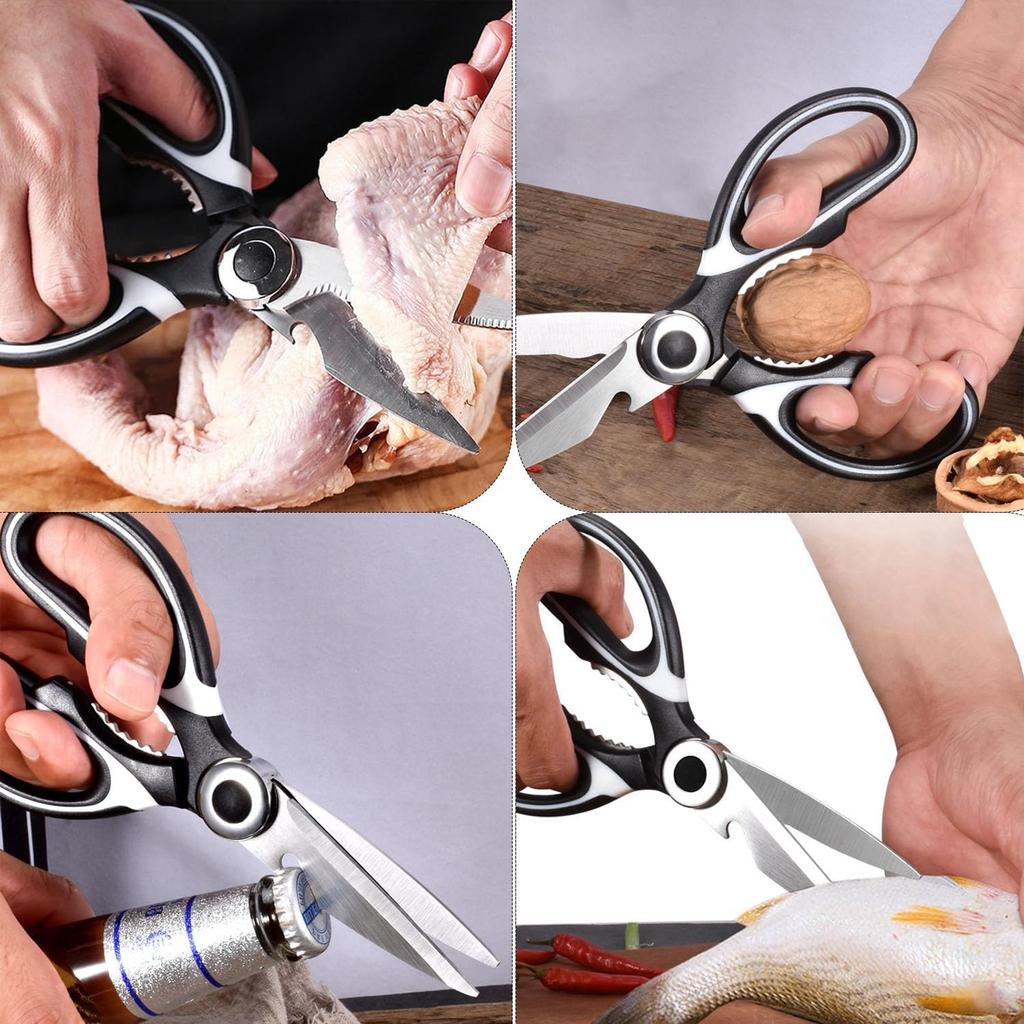 2 Pcs Kitchen Scissors for Food,Kitchen Shears,Heavy Duty High Carbon Stainless Steel Cooking Cutting Scissor for Food
