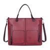 Women Vintage Zipper Rivet Pocket Casual Single Shoulder Bag