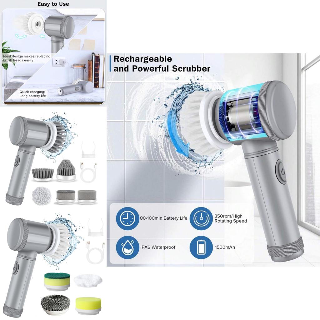 Home Multifunctional Wireless Handheld Electric Cleaning Brush For Kitchen Sink Bathroom And Ceramic Surface Care
