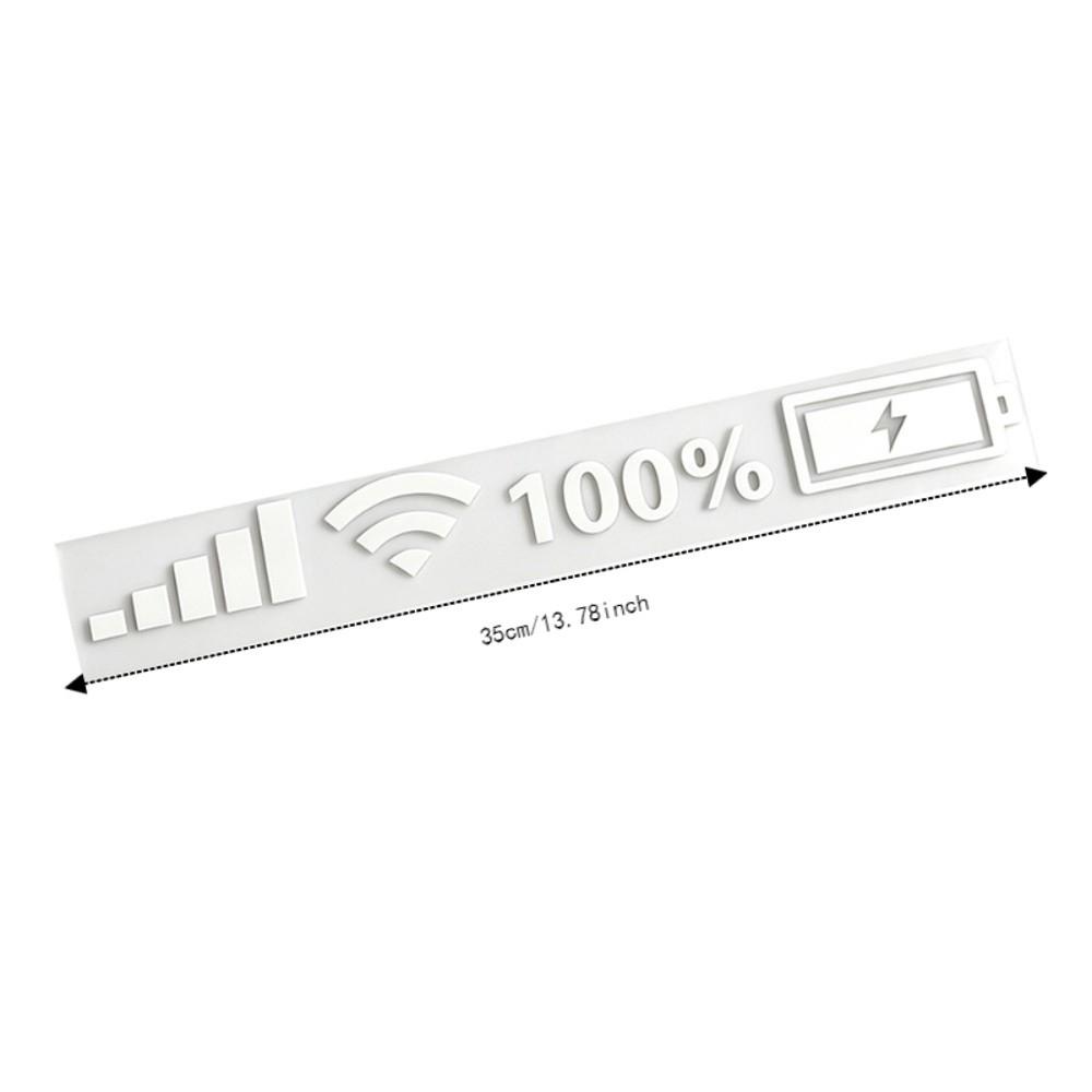 5Pcs PVC Car Reflective Sticker Reflective Finish Waterproof Windshield Decal Wi-Fi Signal Pattern Car Decoration Sticker