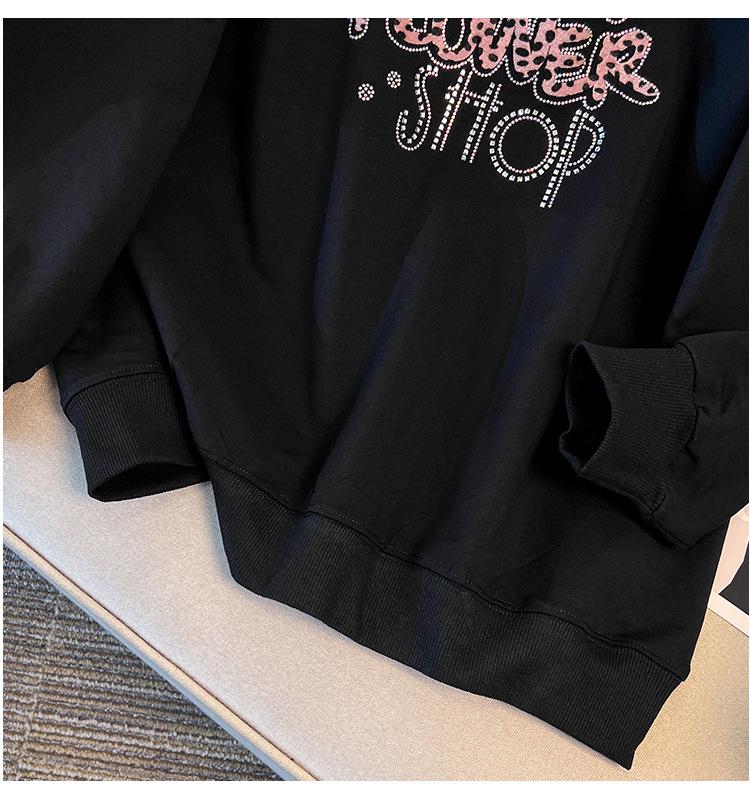Plus Size Loose Autumn Lapel Hoodie (Chest: 150/160cm, Fits 200-350 Jin)