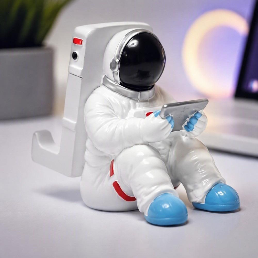2 Size Astronaut Phone Holder White Astronaut Phone Stand Cute Resin Phone Holder Sit Down Use