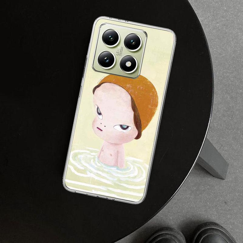 Y-Yoshitomo Nara Phone Case Cover for Xiaomi Redmi Note 15 14 13 12 11 Pro Plus 14S 12S 11S 11T 11E 10S 10 Customized Fundas Red