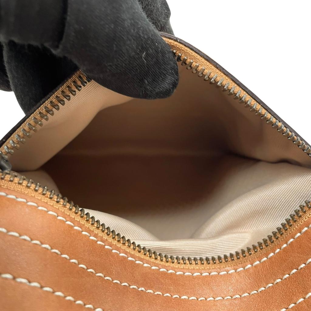 Used COACHShoulder Bag Brown leather Women