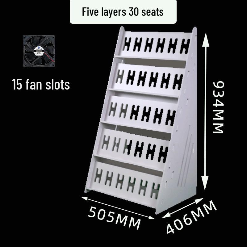 Stüdyo Çok Açılı Şarj Standı: Dikey Çoklu Telefon Tutucu ve Çok Katlı Raf