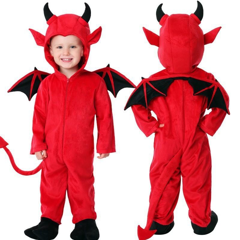Halloween children's costumes cute little devil bat performance clothes boys and girls role play vampire costumes