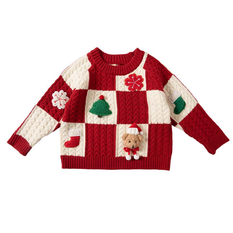 

Модний потовщений светр для дівчаток - Теплий, універсальний осінньо-зимовий стиль для маленьких інфлюенсерів 90 cm