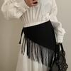 Chinese Style Triangular Waist Belt Printing Mini Apron Fashion Bohemia Wide Waistband  Streetwear