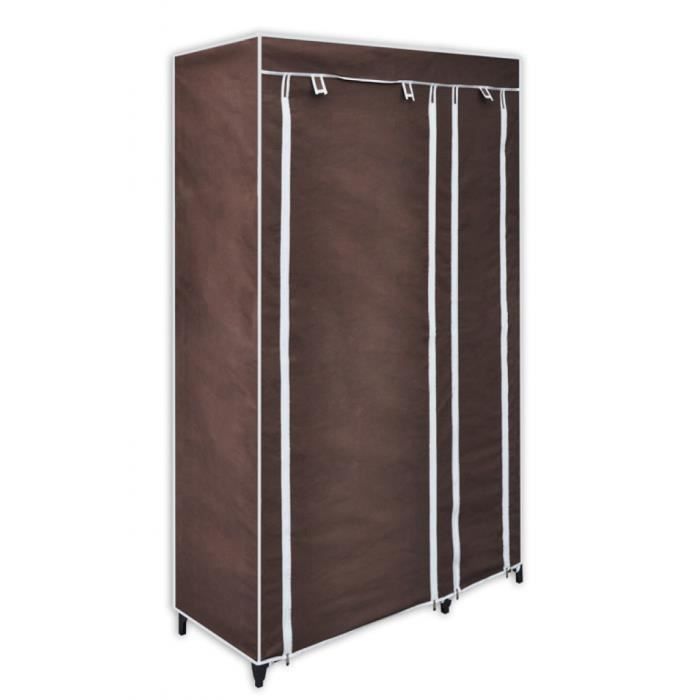 VidaXL Garde-robe en tissu 2 pcs Marron