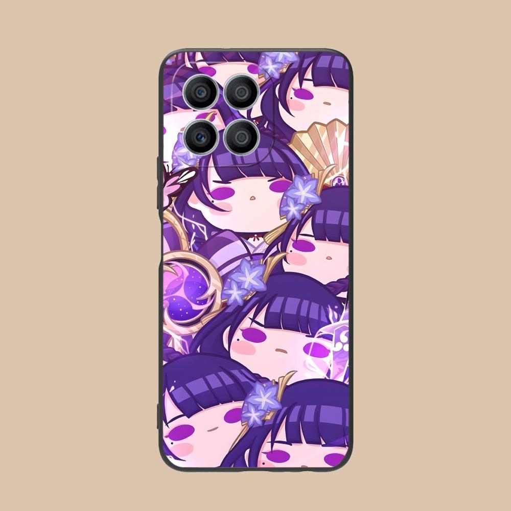 Game GI Raiden Shogun Matte TPU Mobile Phone Case for Honor 90 80 70 60 50 30 20 10 9 8 7 Pro S SE Lite 5G Printing Cover