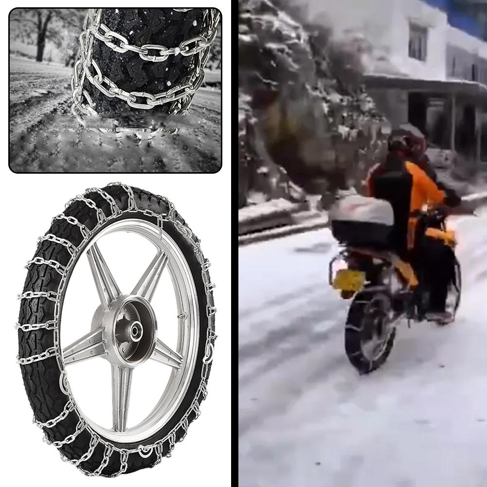 Universal Motorcycle & Scooter Anti-skid Chain, 30017 & Breaking, Ice Design Snow Encrypted Tire Bold Anti-slip, T1E1
