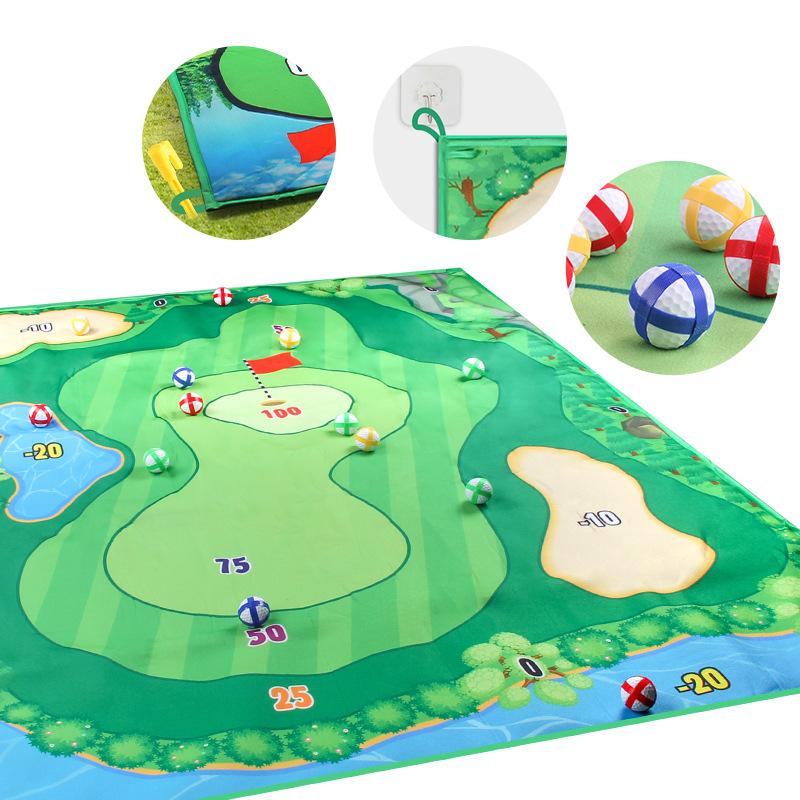 1.78 Meters Golf Game Mat Single-Sided Set, Club Hitting Pad Pasted Ball Sports Outdoor Toys