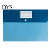 Matte PP File Folder Document Folders with Snap Button & Label Pocket, A4 Size Plastic Student Exam Organizer Envelopes, Waterproof Organizers