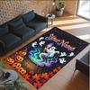 Halloween Theme Crystal Velvet Floor Rug Personalized Custom Name Text Warm Carpet Home Decoration