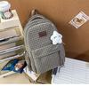 Schultasche Japanischer ins Campus Vintage Karomuster Rucksack Damen, Herbst und Winter Mittelschulmädchen High-School-Schüler Schultasche Leichtgewicht