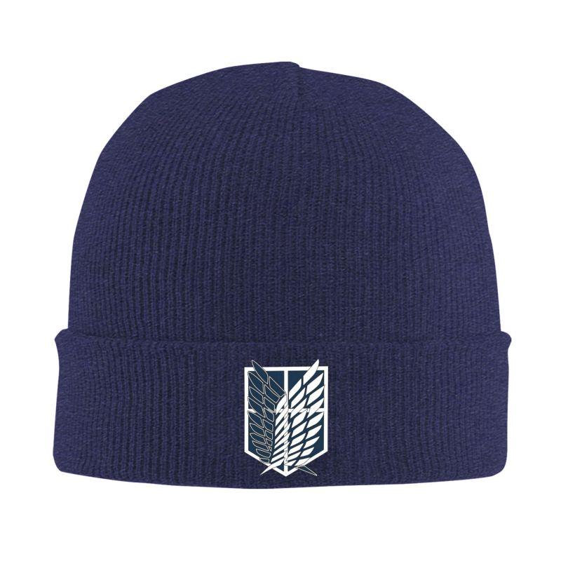 Attack on Titan Logo Print Beanie Hats Unisex Bonnet Hats Outdoor Knit Hat Autumn Winter Warm Head Wrap Caps Skullies Beanies