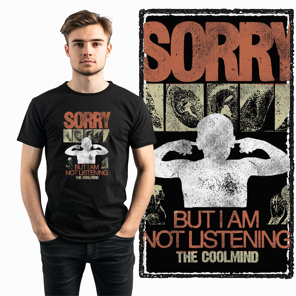 Coolmind X0068 Silent Rebellion Deaf To You Graphic Tee Cotton Exclusive Men Tshirt Streetwear T Shirt for Men Tee Shirt