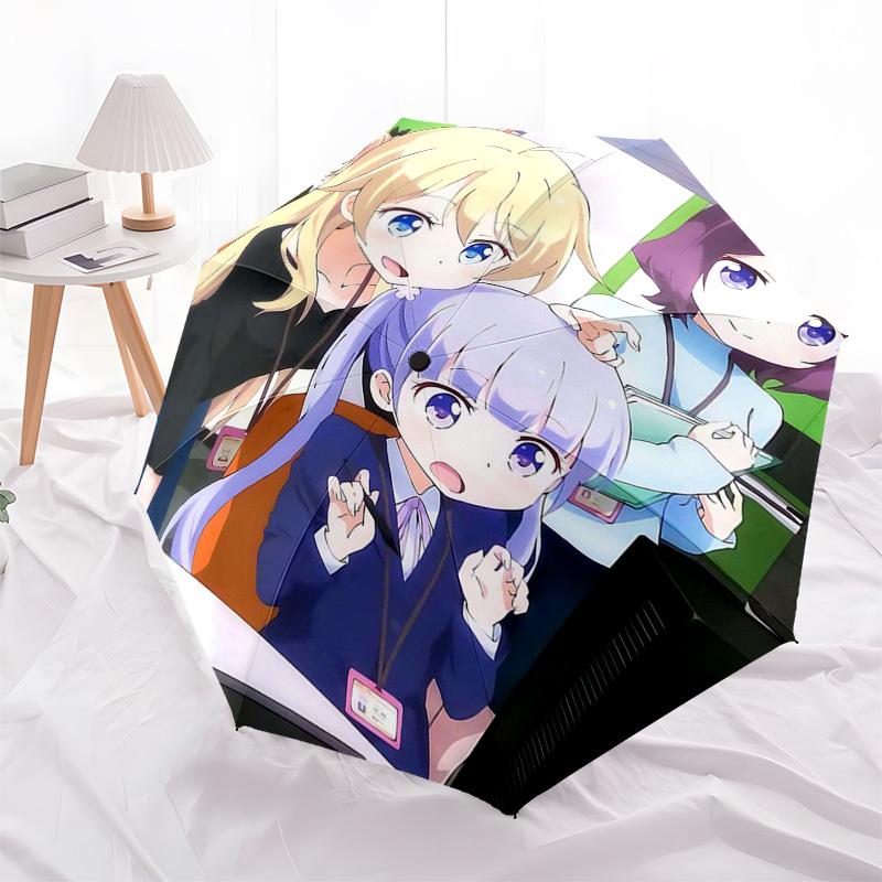 1pc Re:Zero - Starting Life In Another World Outdoor Umbrella | Automatic Opening/Closing | Portable 3-Fold Design | 8-Rib Iron Frame | Perfect Gift F