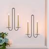 Iron Candle Sconce Libra Style Wall Candle Holder Hanging Candle Holder for Living Room Dining Room And Fireplace Decor