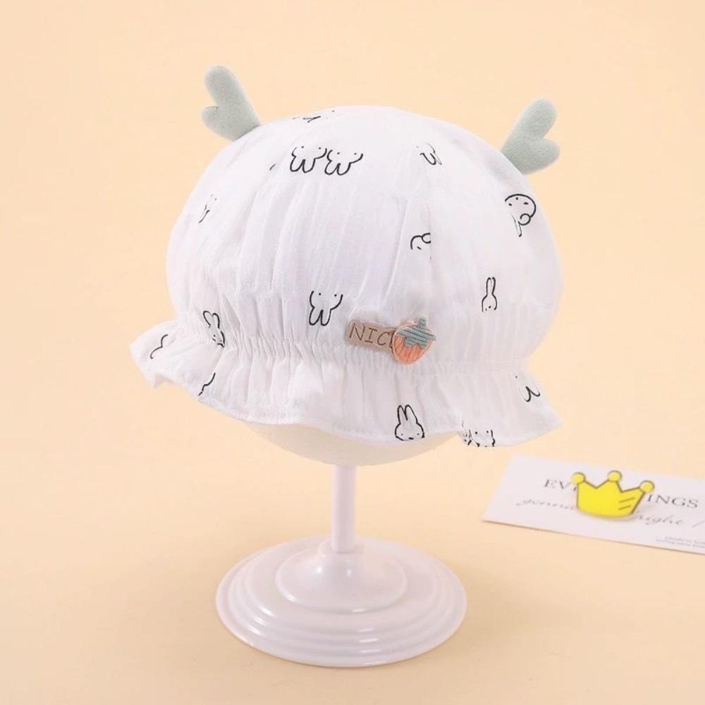 

Cotton Baby Bucket Hats 0-6M Girl Boy Bonnet Cap New Baby Fisherman Cap For Newborn зелёный