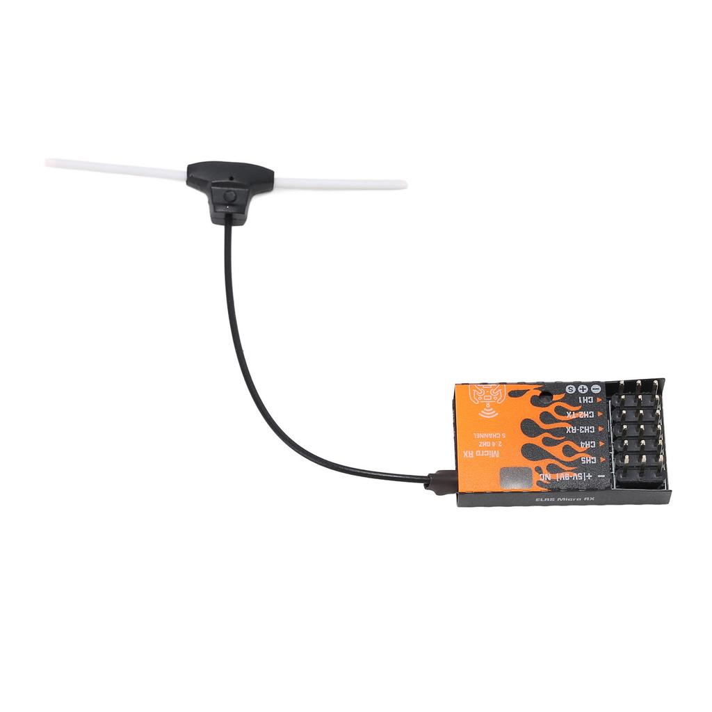 ExpressLRS Micro Receiver Support 5 CH PWM Outputs Failsafe Function with T Antenna for RC Helicopters Cars Boats
