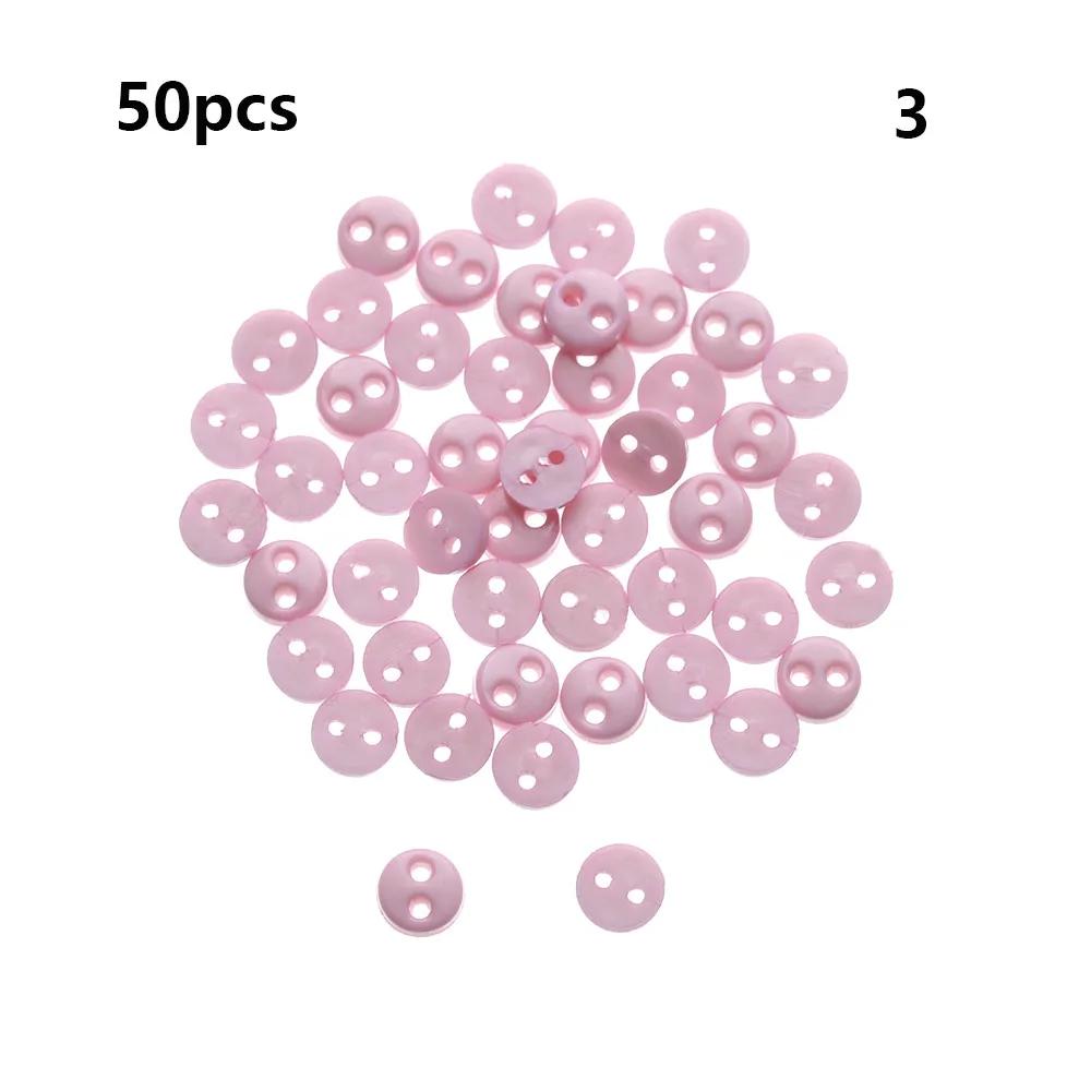 50Pcs 4mm Mini Round Buttons Handmade Doll Clothes Decoration Buckles Candy Color Buttons DIY Doll Clothes Sewing Accessories
