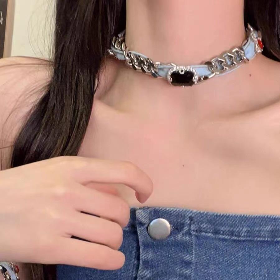 Ruby Hot Y2k Element Necklace Womens Fashionable Geometric Chain Jewelry