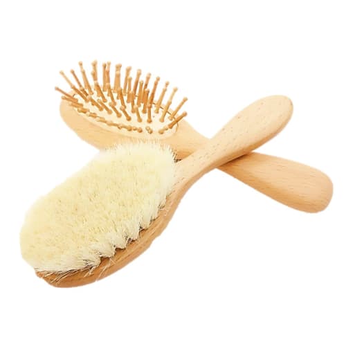

ST TS Baby Hairbrush (Goat Hair) & Comb Set, Baby Brush for Newborns and Infants, Baby Hairbrush and Comb, Baby Gift