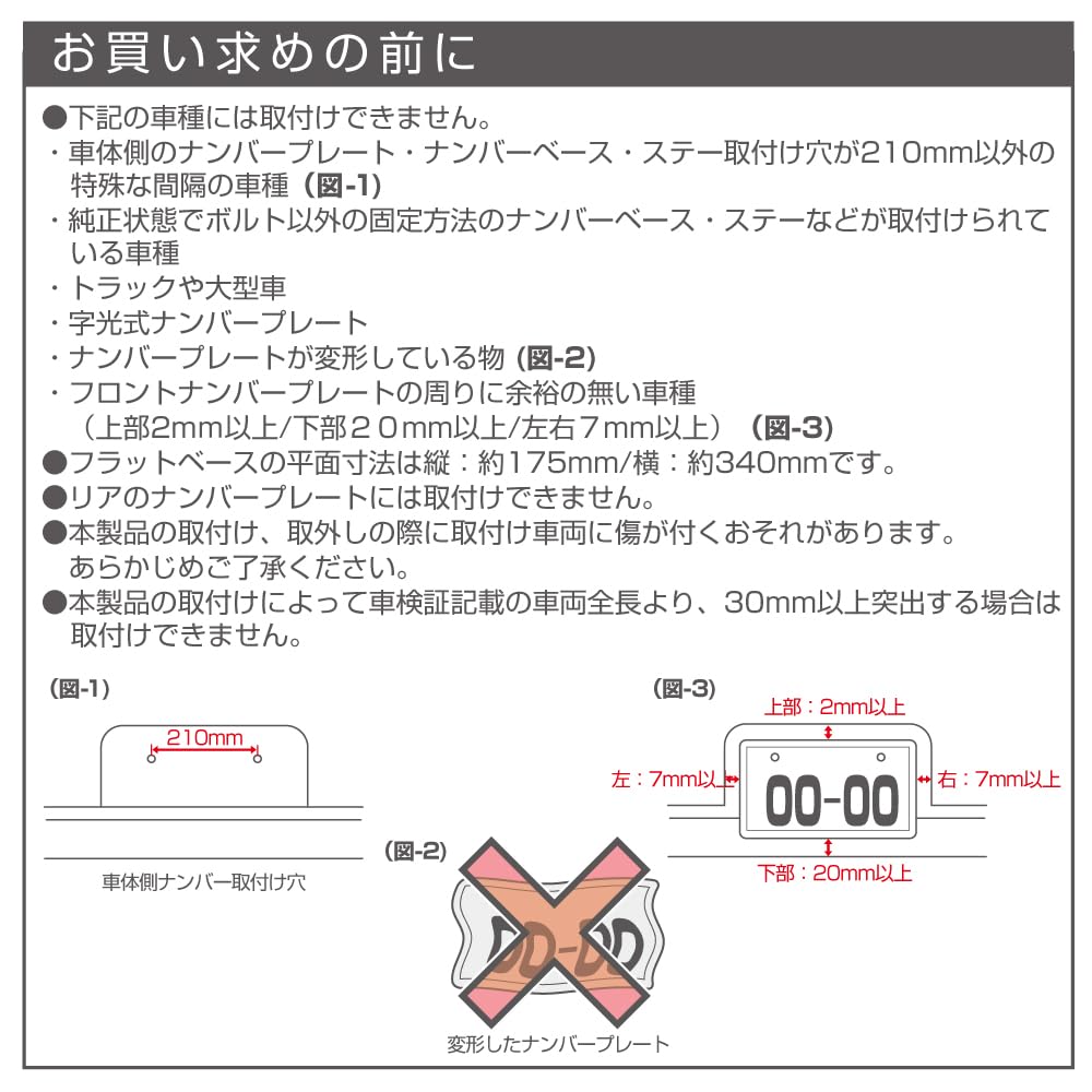 Seiko Sangyo EXEA Exterior Number Plate Base Black EX-219