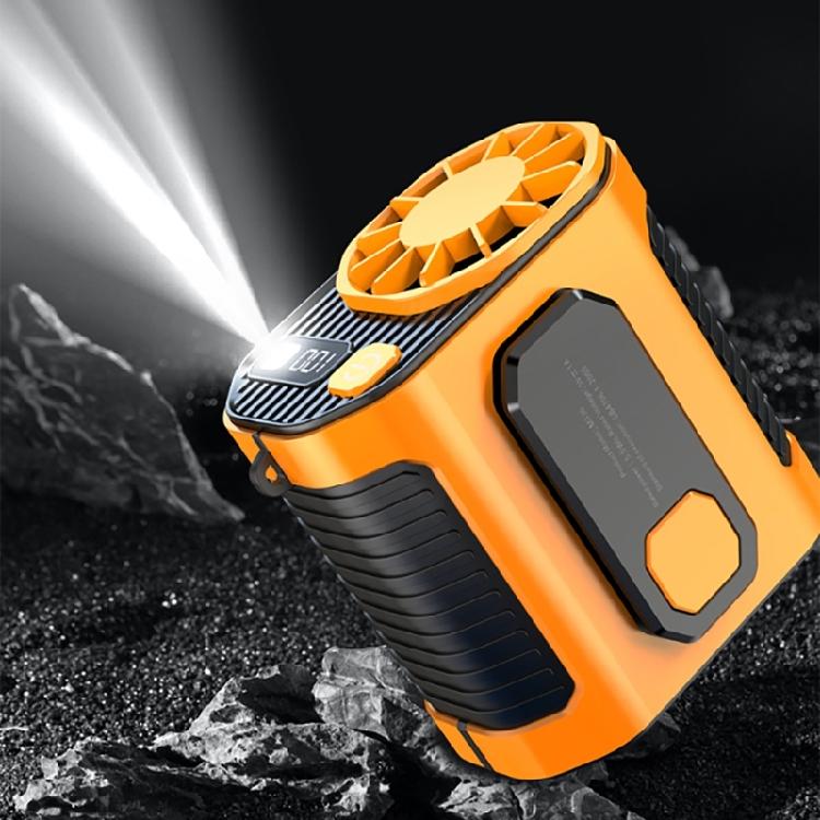 USB Rechargeable Small Waist Fan 3 Speeds Wearable Belt Fan Clip on Wearable Belt Personally Fans Outdoor Cooling Device
