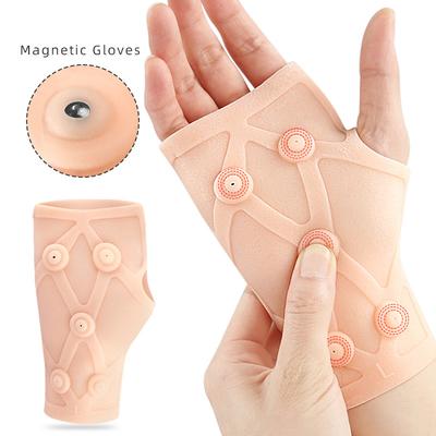 1 Stück Sebs Magnetischer Handschutz für Outdoor-Laufen und Radfahren Sport Druckschutz Handfläche Weiche Elastische Passform Handgelenkband Massage