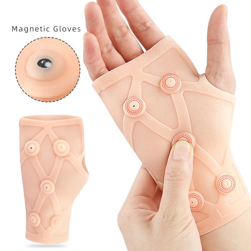 1Pcs Sebs Magnetic Hand Protector Outdoor Running And Cycling Sports Pressure Protector Palm Soft Elastic Fit Wrist Band Massage