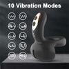 Powerful Vibrator for Men 3 Motors Ejaculation Delay Testicles Perineum Stimulator Cock Ring Sex Toy for Couples Game