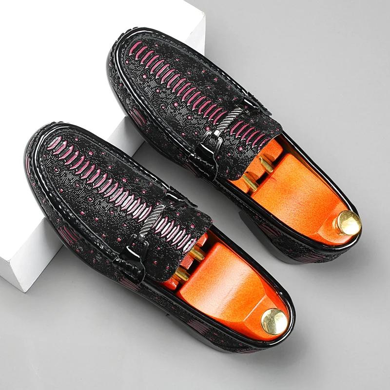 Модные мужские туфли из кожи — фото 3