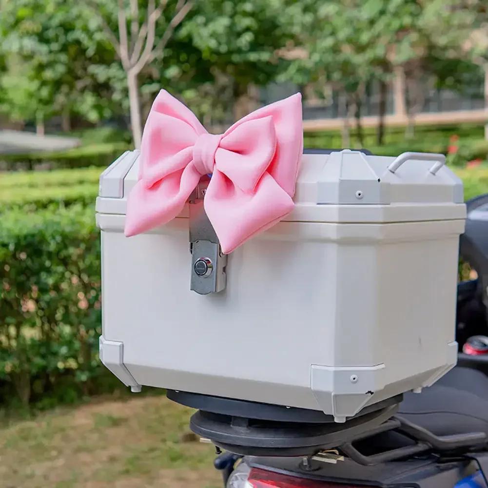 Cute Bowknot Electric Vehicle Decoration Helmet Bow Cloth Satin Ribbon Bow Helmet Decoration Girl Motorcycle Helmet Accessories