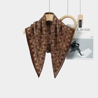 Decorative Simple Texture Silk Scarf Women'S New Style Spring And Autumn Summer Fashion Versatile Headscarf Work Scarf