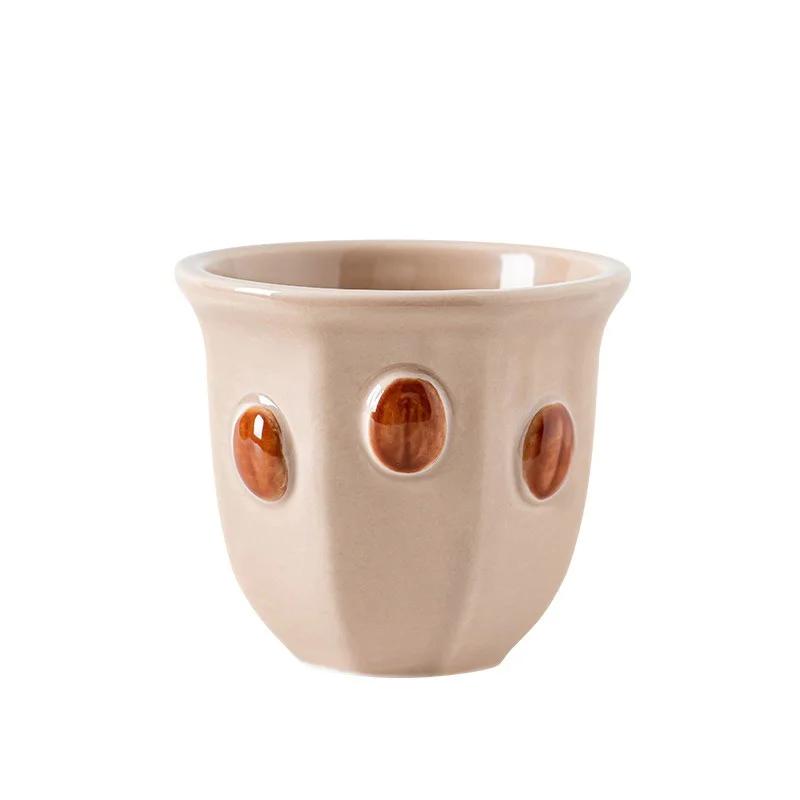 180ml Ceramic Coffee Cup Hand-held Latte Art Espresso Cup Middle Eastern Style Espresso Cup Home Coffee Teacup Coffee Lover Gift