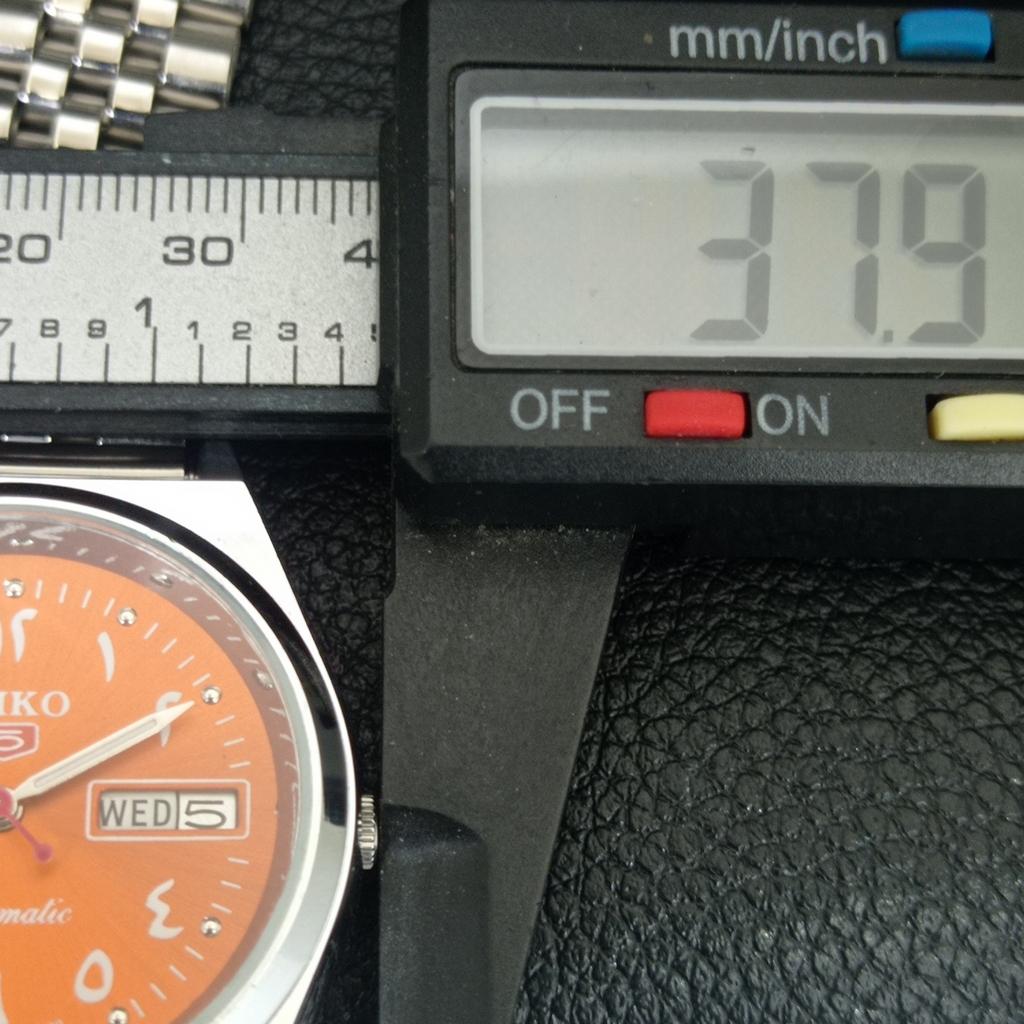 AUTOMATIC VINTAGE REFURBISHED SEIKO 5 6309A JAPAN MENS ORANGE WATCH a442568-1
