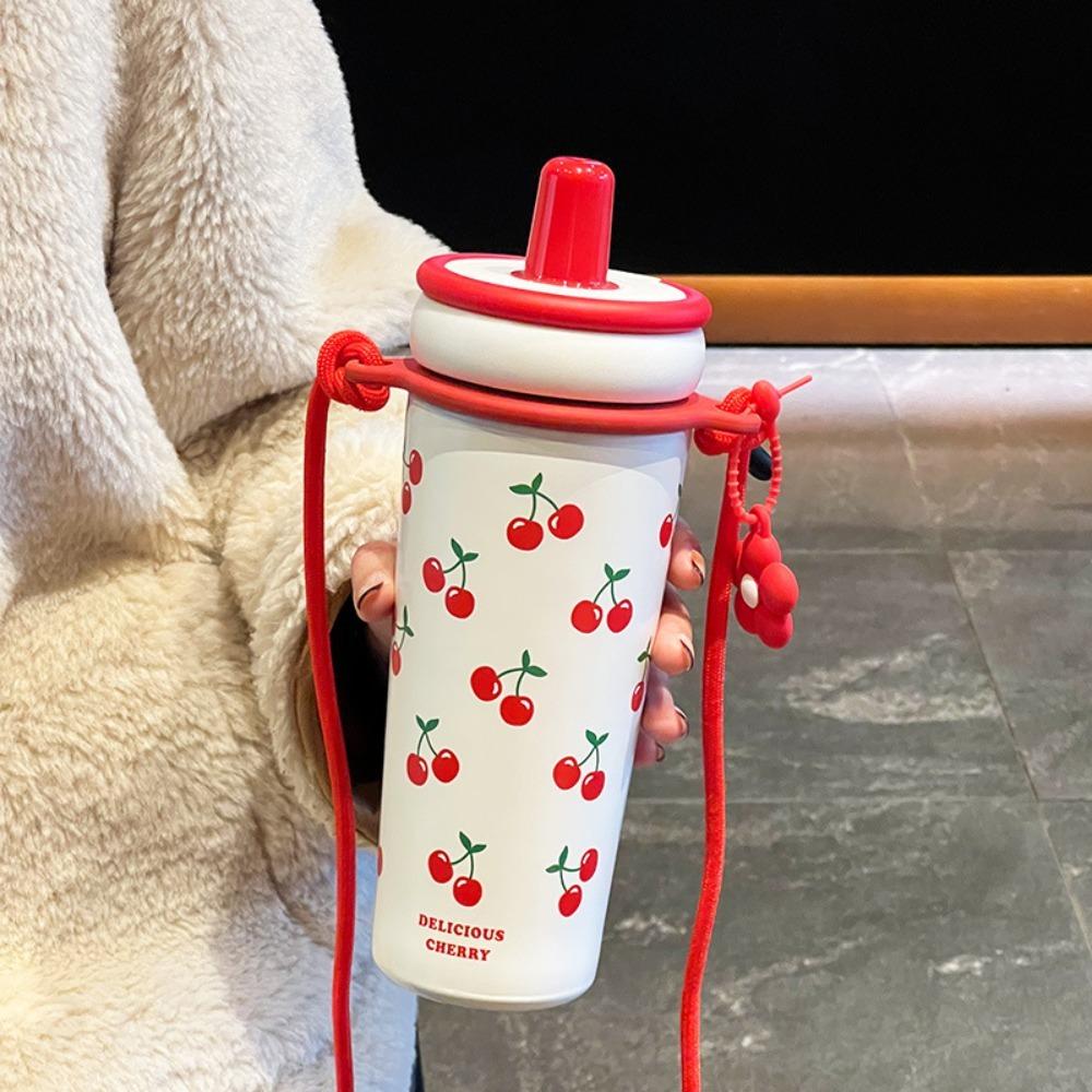 Large Capacity Straw Thermal Cup Leak-proof Car Water Cups Durable Coffee Mug Travel