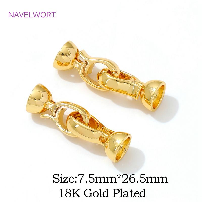18K Gold Plated Pearl Clasp Fastener Brass Connector Clasps,Clasps For Jewelry Making,DIY Bracelet Jewelry Making Accessories