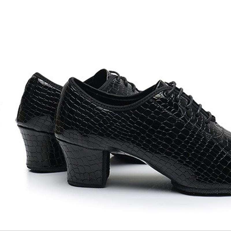 Women Modern Dance Shoes Girls Latin Waltz Salsa Beginner Practice Dance Shoes PU Leather Dance Shoes Heeled 5CM