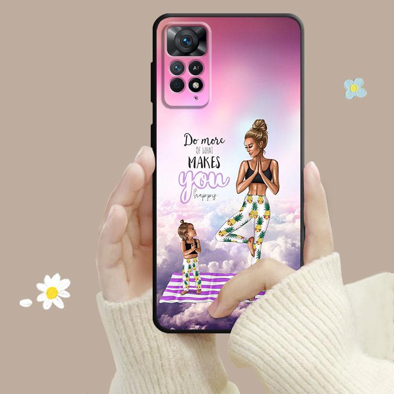 Husa de telefon pentru Xiaomi Redmi Note 12 11t 11s 11 10 8 Pro 9 9s 9t 8t pentru Mi 10 8 9a 9c 10c K40 Moda Femeie Fata Super Mama Bebeluş