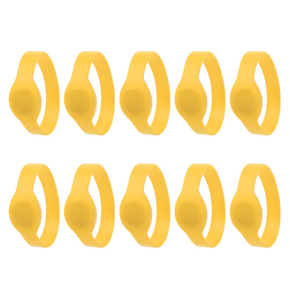 

10 шт. 13,56 МГц RFID браслет силиконовый браслет водонепроницаемая IC карта для бассейна сауны жёлтый