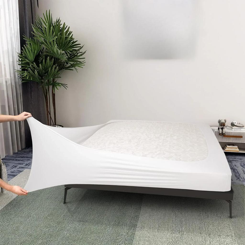 Box Spring Cover Hotel Quality Wrap Around Bed Skirts-Mattress Protector Encasement-Easy To Install Twin/Full/Queen/King