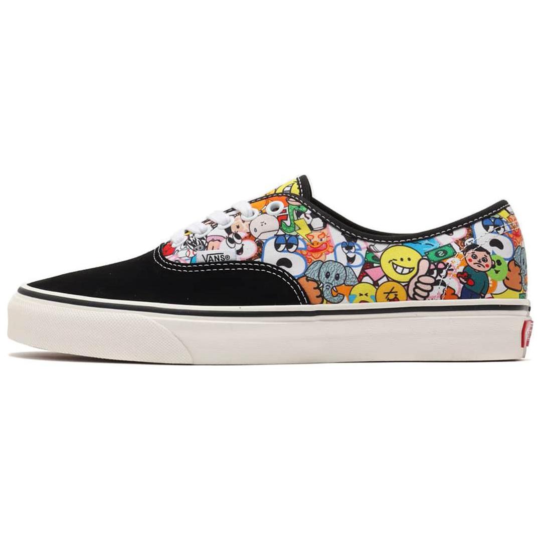Vans atmos x Authentic Emoji Unisex Sneakers Black Multi-Color VN0A5HZS3321 42