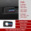 Car Glove Box Decal Storage Box Sticker Carbon Fiber Trim Compatible with BMW F30 F31 F34 3GT F32 F33 F36 3 4 Series Accessories